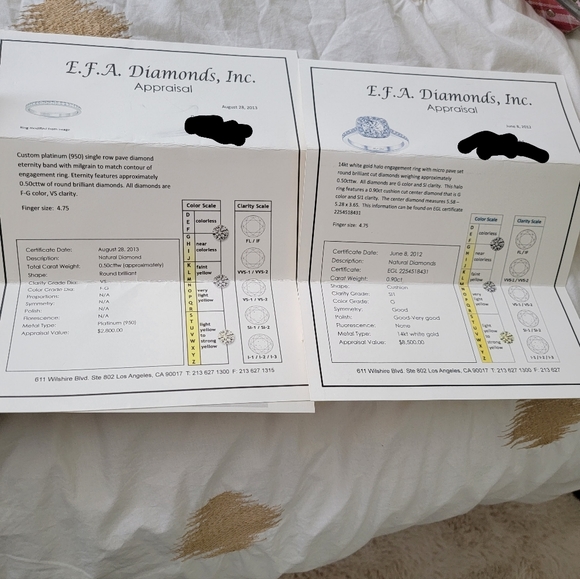 Cushion Cut Natural Diamond Wedding Ring Set - Picture 3 of 8